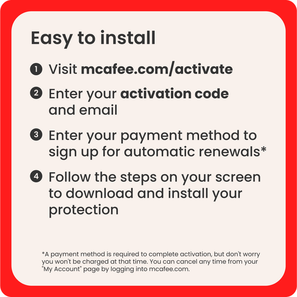 McAfee Internet Security Antivirus 2025 - 3 Device 1 Year - Auto-Renewal