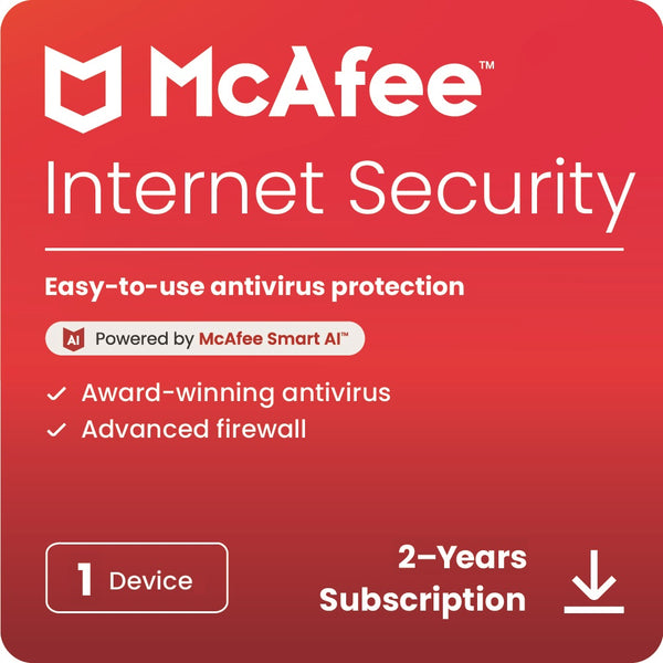 McAfee Internet Security 2025 Antivirus - 1 Device - 24 Months