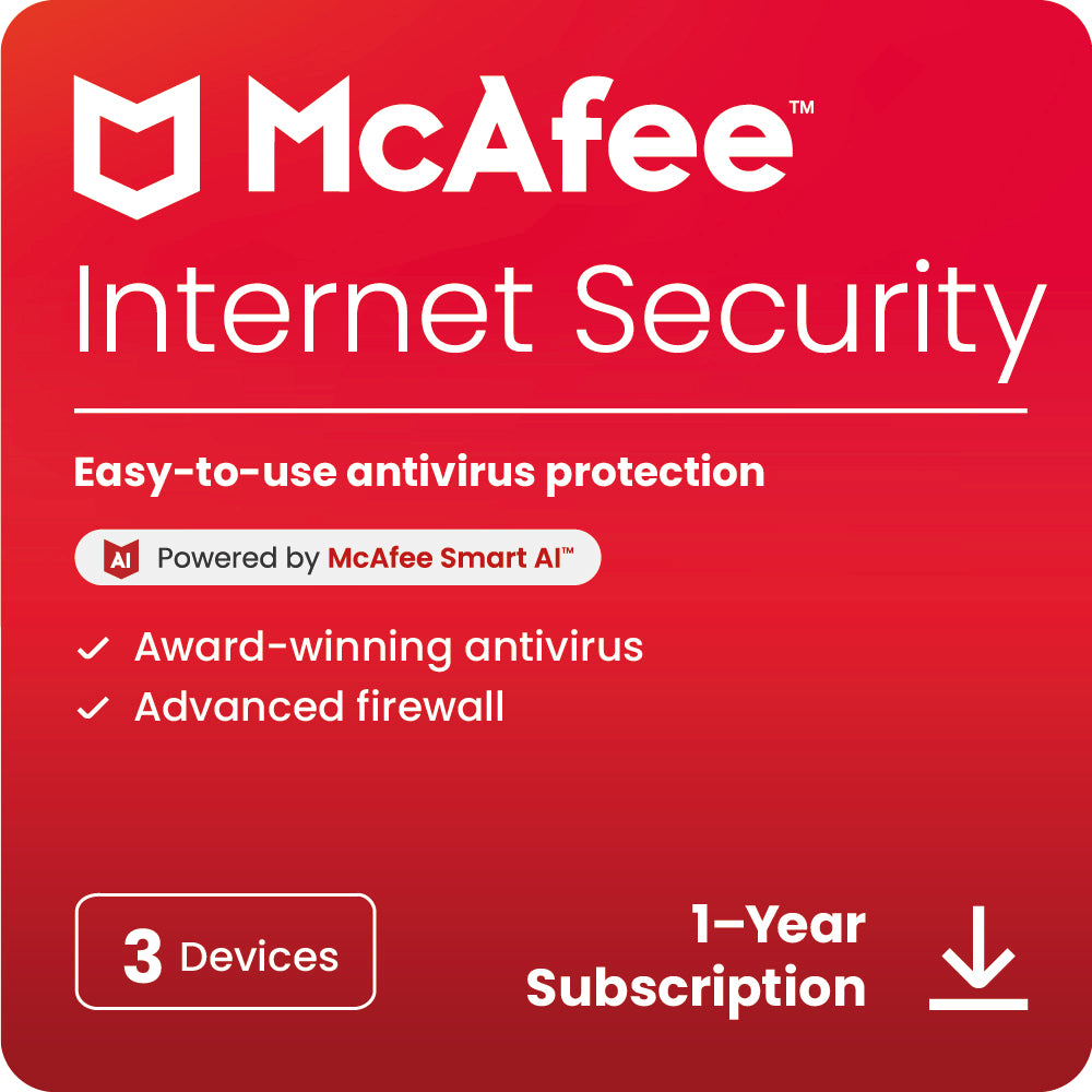 McAfee Internet Security 2025 Antivirus 3 Devices - 12 Months