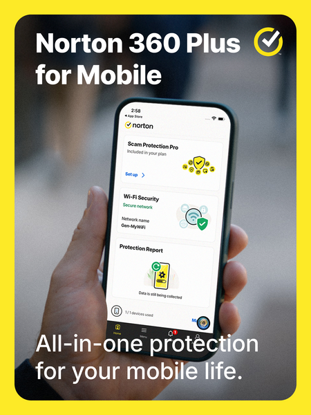 Norton 360 Plus for Mobile 2026 1 Device - 12 Months