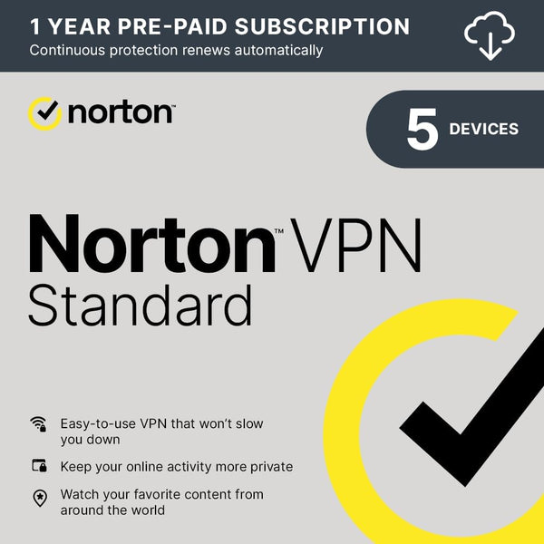 Norton VPN Standard 5 Device 1 Year