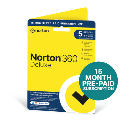 Norton 360 DELUXE 2023 5 Devices - 15 Months