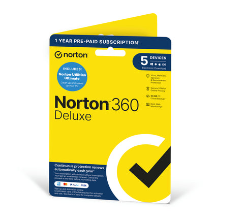 Norton 360 DELUXE + Utilities Ultimate 5 Devices